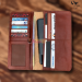 SSB GENUINE LEATHER LONG LEATHER WALLET BIFOLD WALLET BAG